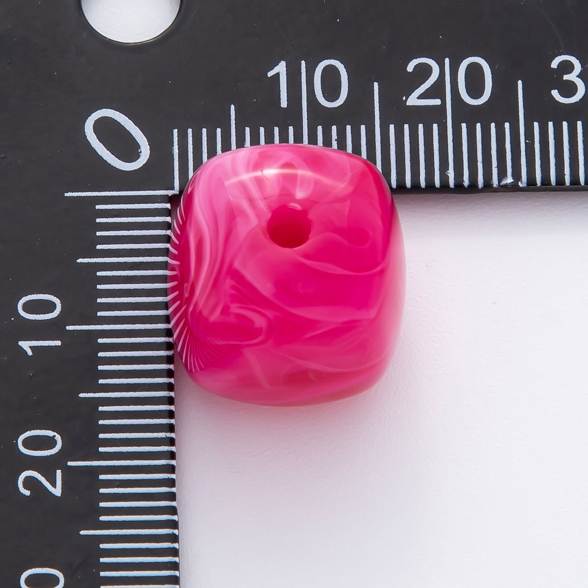 17mm Yellow, Red, Pink Resin Cube Slider Spacer Bead | B109 B119 B142 B143 B192 B213 B273 B277 B393 B420 B502 B645 B658 B816 B821 B822 B829 B847 B884 - DLUXCA