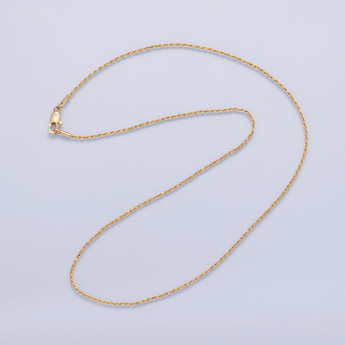 18 Inch Rope Chain Gold Filled Dainty Twisted Chain Necklace | WA - 01744 Clearance Pricing - DLUXCA