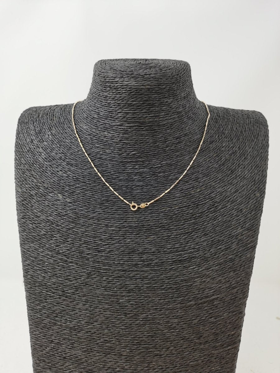 18K 17.5 inch Real Gold Plated Bead Necklace Chain for Jewelry Necklace Making, 17 1/2 x 1/32 x 1/32 Inches | CN - 658 Clearance Pricing - DLUXCA