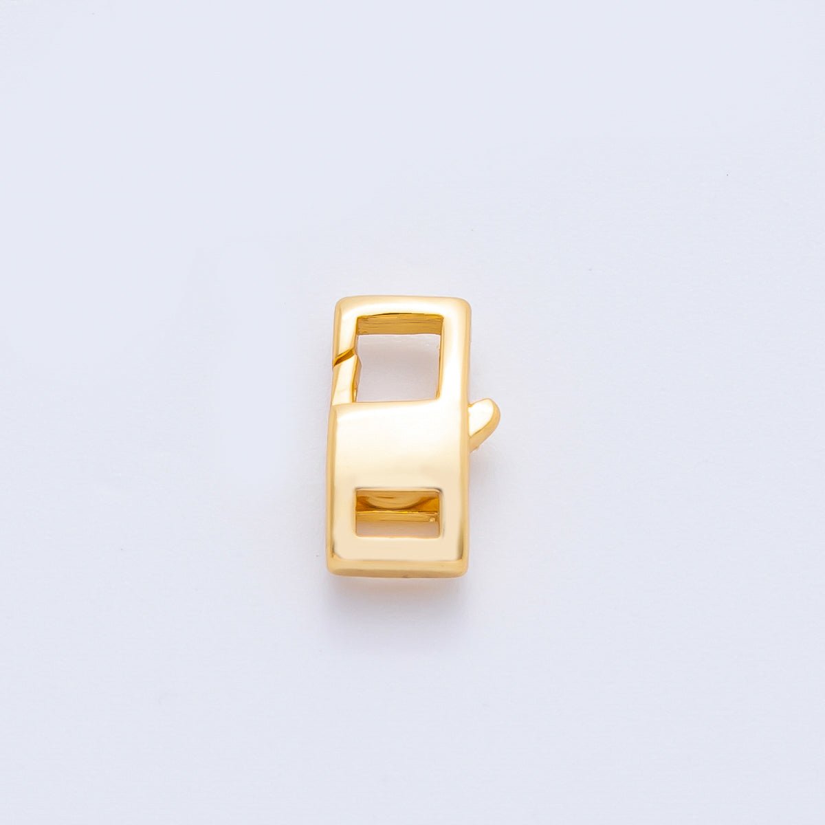 18K Gold Filled 10.5mm Puffy Square Lobster Clasp Charm Finding | Z1385 - DLUXCA
