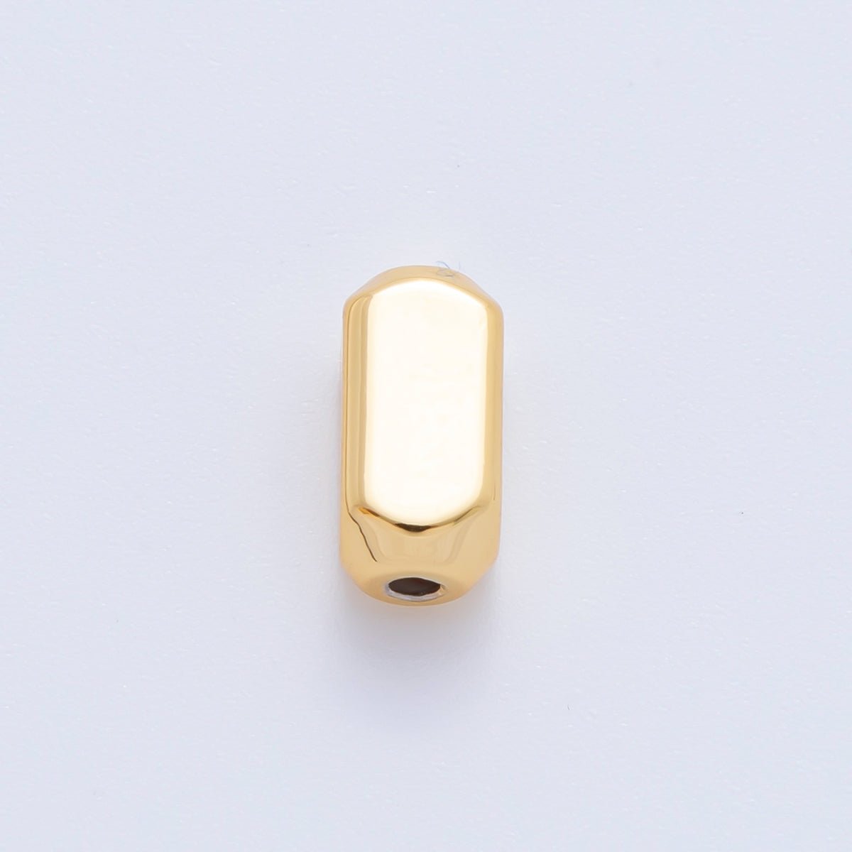 18K Gold Filled 10mm Bold Bar Tube Slider Bead Spacer 10pcs | AF - A1062 - DLUXCA
