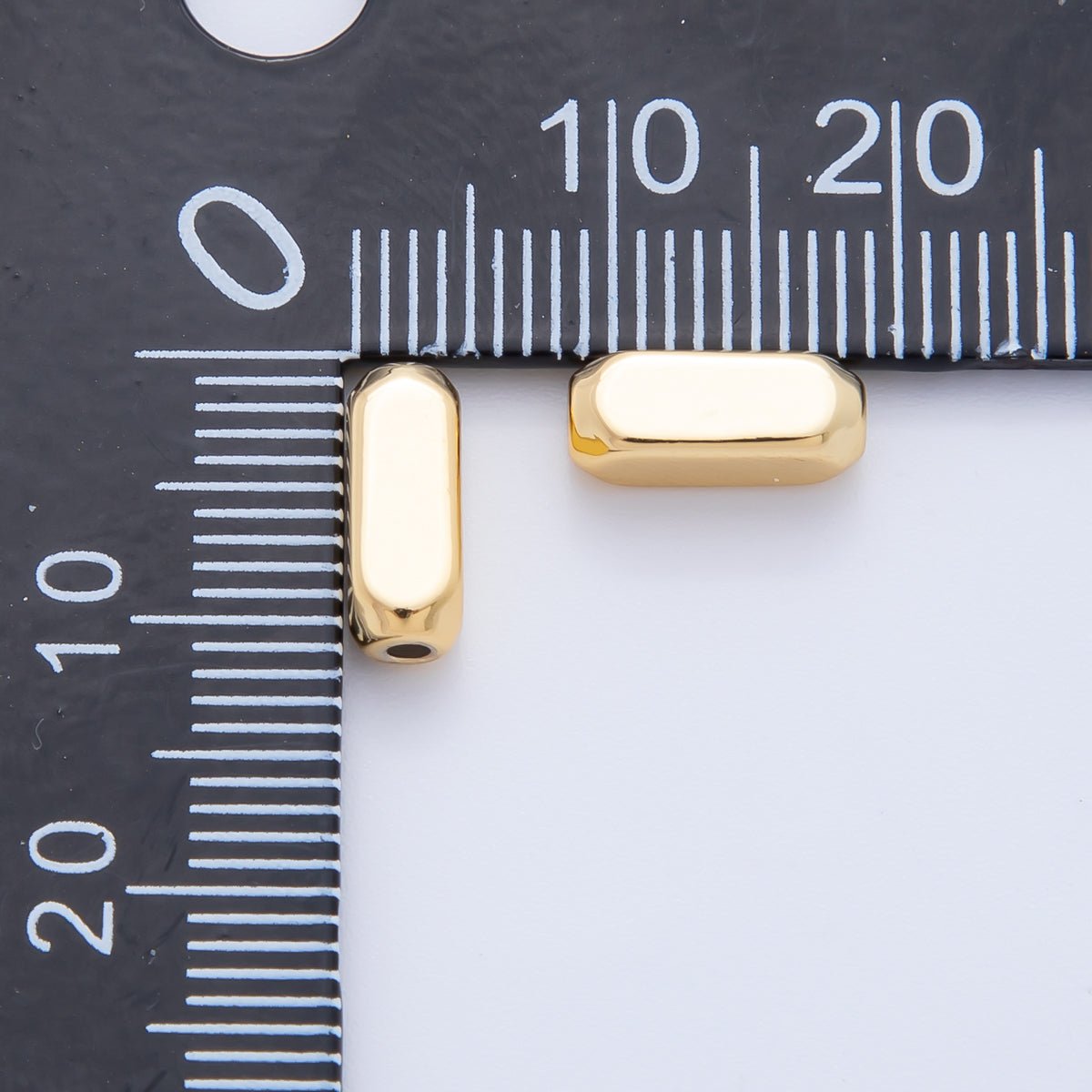 18K Gold Filled 10mm Chunky Tube Slider Bead Spacer 10pcs | AF - A1061 - DLUXCA