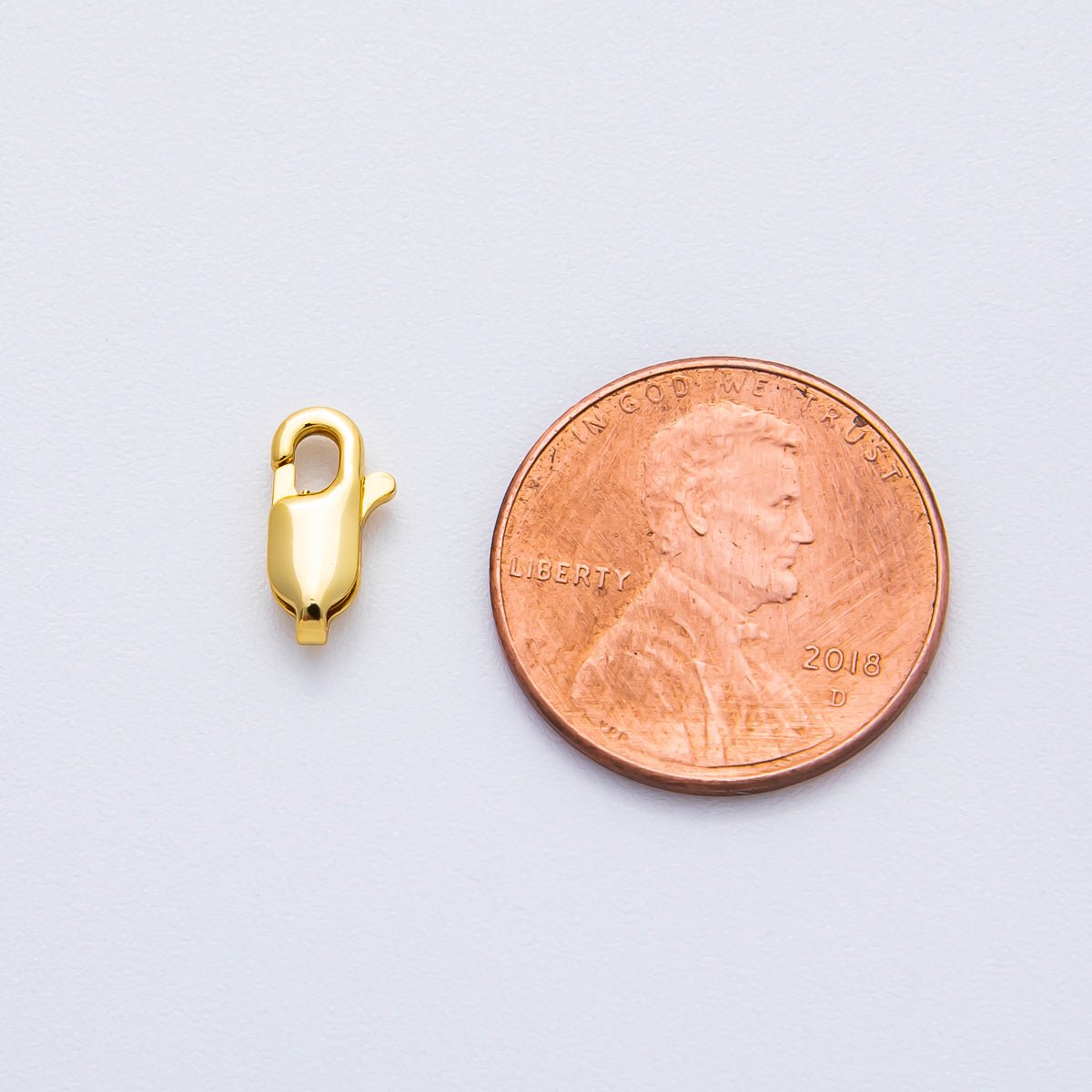 18K Gold Filled 10mm Puffy Lobster Clasp Charm Finding | Z1372 - DLUXCA