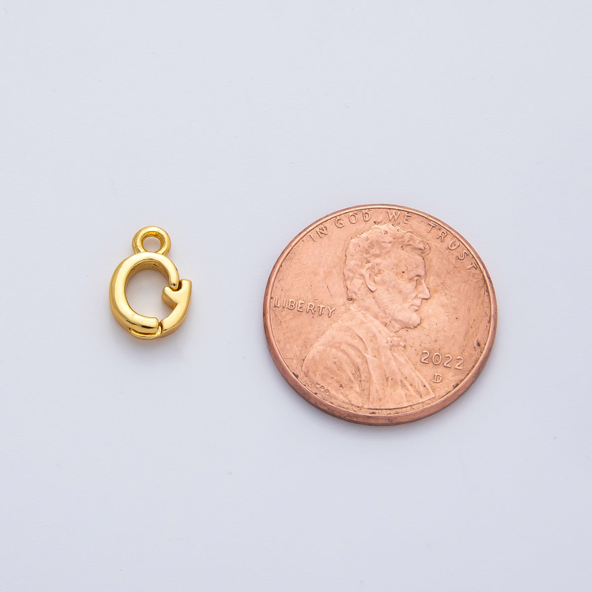 18K Gold Filled 10mm Snap Bail Clasp Open Charm Pendant Findings| Z1463 - DLUXCA