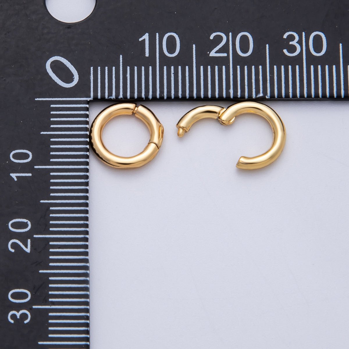 18K Gold Filled 10mmm Minimalist Pull Gate Charm Holder Finding | Findings - 00018 - DLUXCA