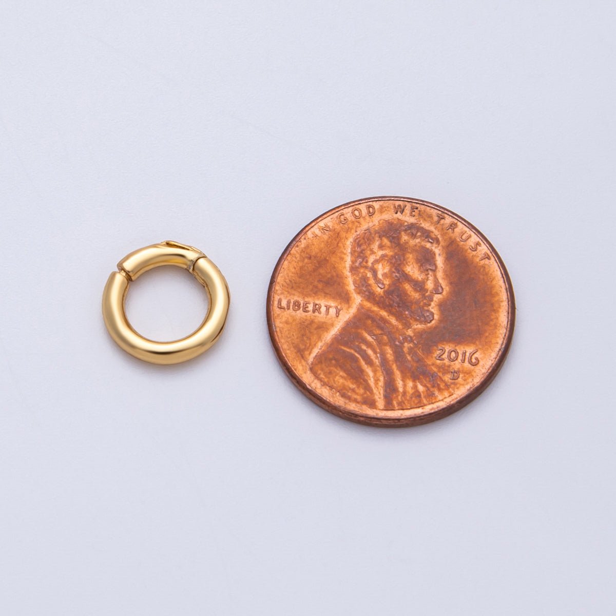 18K Gold Filled 10mmm Minimalist Pull Gate Charm Holder Finding | Findings - 00018 - DLUXCA