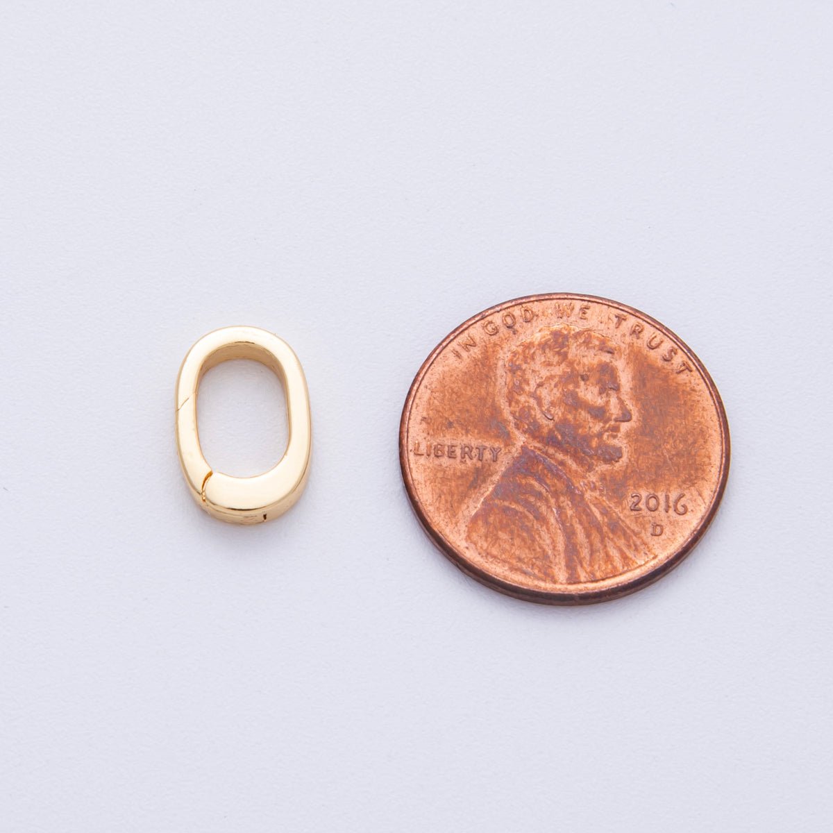 18K Gold Filled 11.5mm Push Gate Oblong Minimalist Finding | Z1674 - DLUXCA