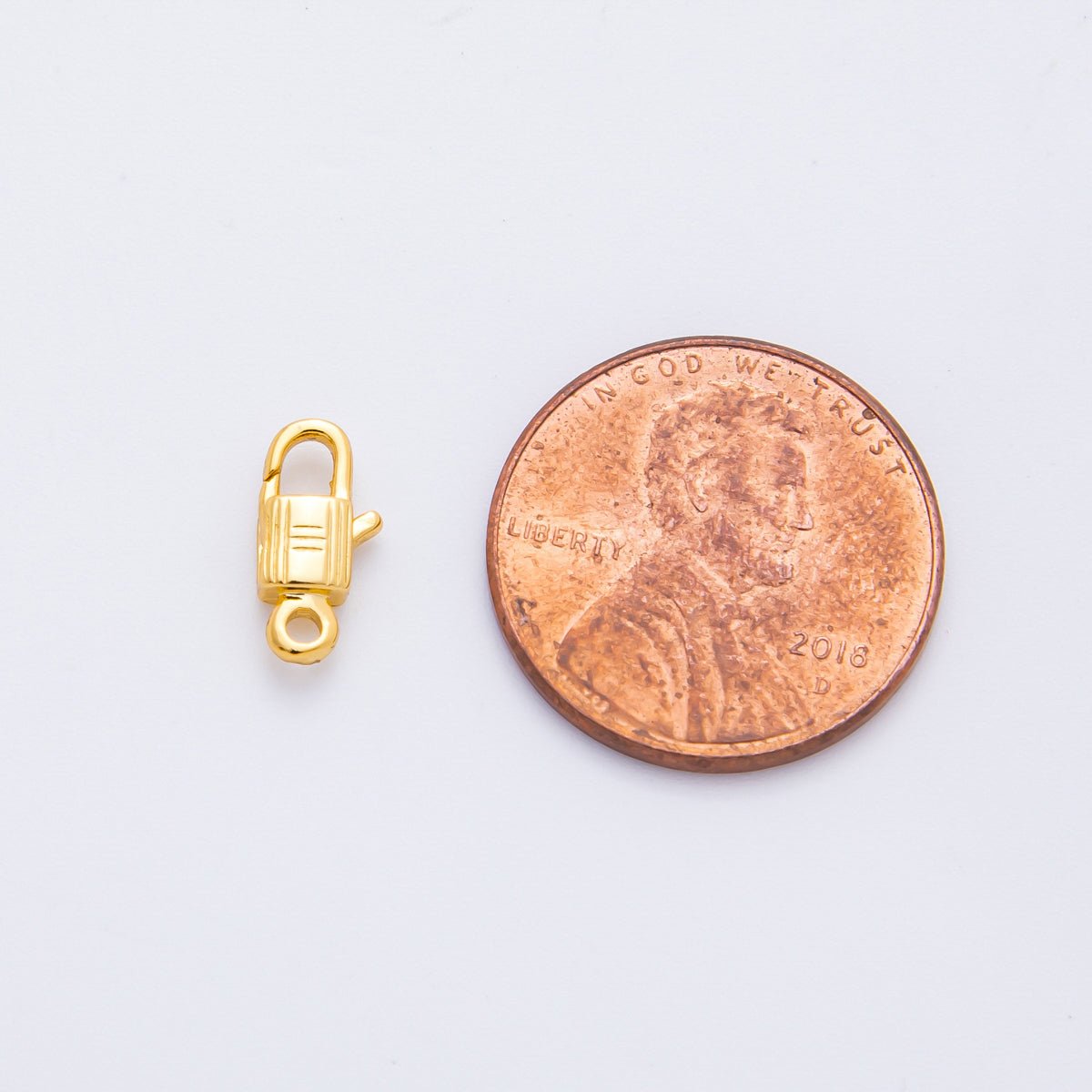 18K Gold Filled 11mm Dainty Boxy Lobster Clasp Finding | Z - A1358 - DLUXCA