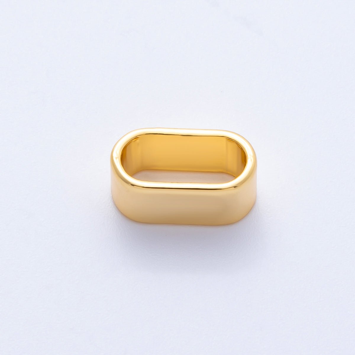 18K Gold Filled 12.5mm Minimalist Wide Slide Bead Finding | Z1672 - DLUXCA