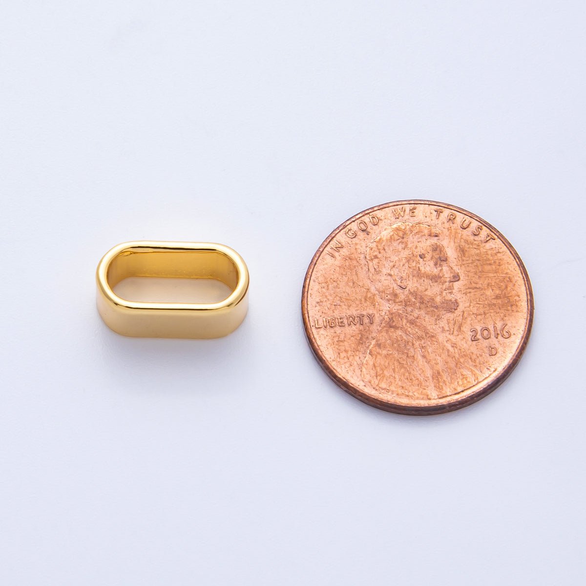 18K Gold Filled 12.5mm Minimalist Wide Slide Bead Finding | Z1672 - DLUXCA