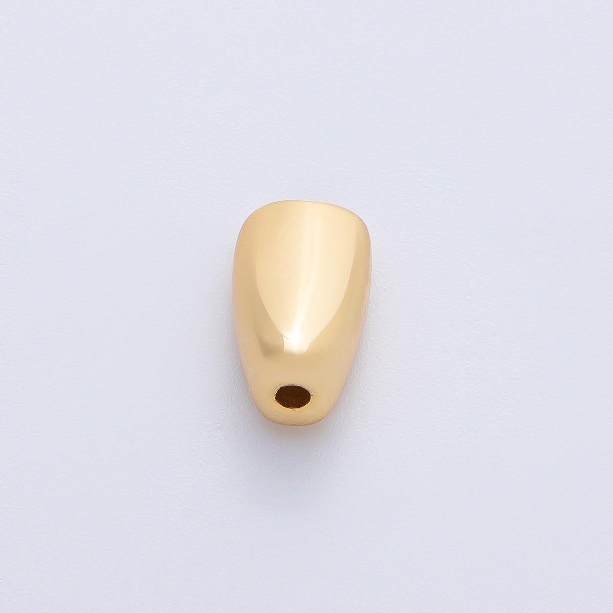 18K Gold Filled 12mm Dainty Polished Oval Spacer Bead | B921 - DLUXCA