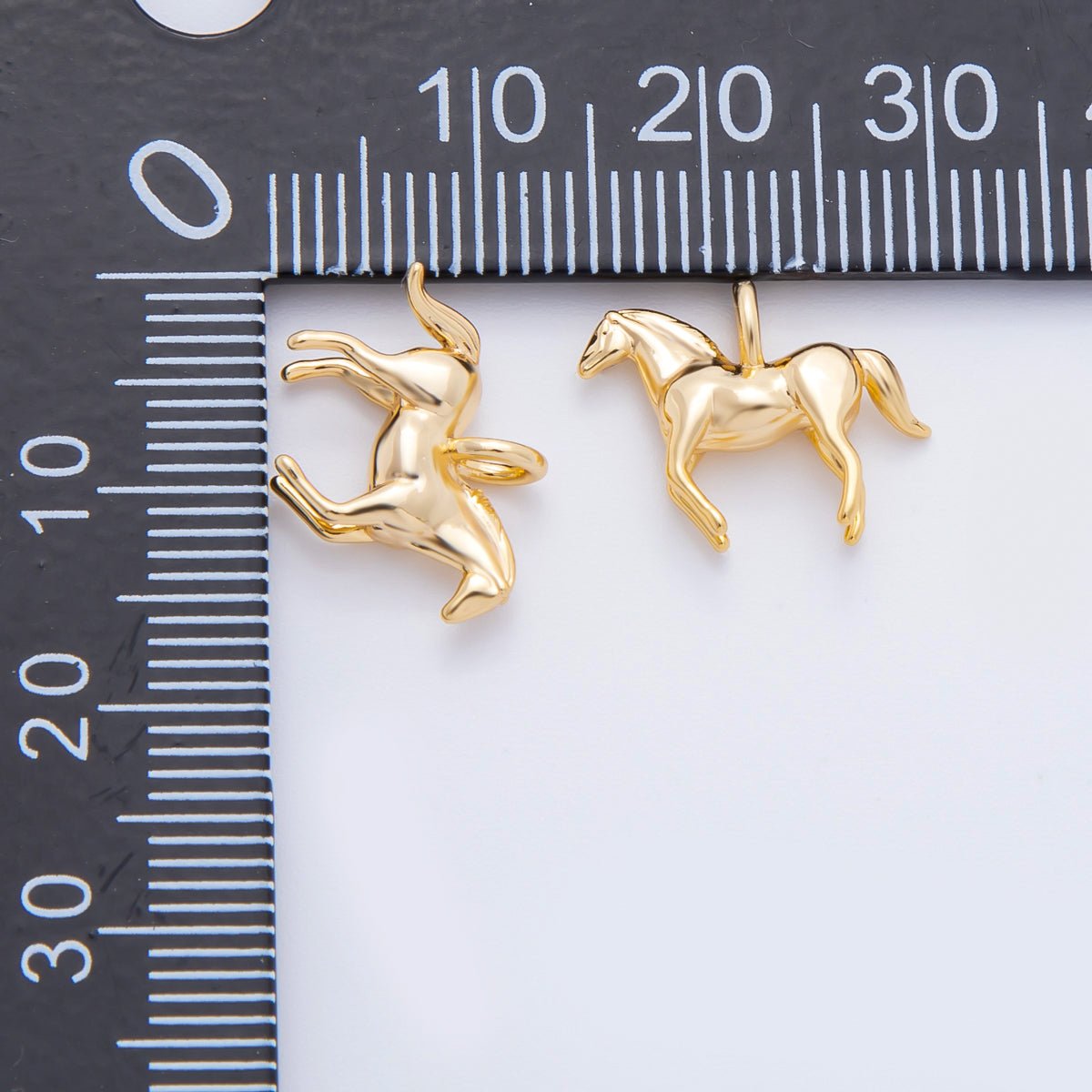 18K Gold Filled 12mm Mini Horse Animal Charm | AH - 921 - DLUXCA