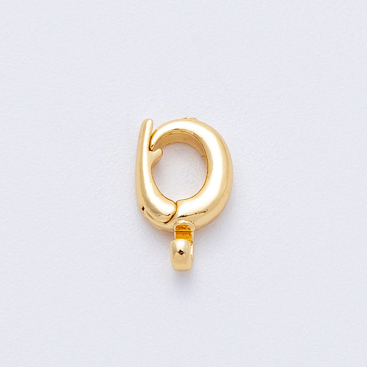 18K Gold Filled 12mm Pull Gate Round Clasps Closure Finding in Gold & Silver | Findings - 00037 Findings - 00038 - DLUXCA