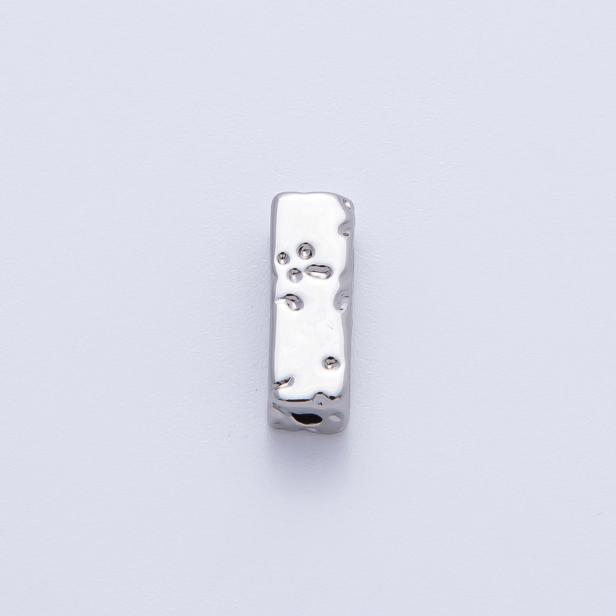 18K Gold Filled 13mm Freeform Cube Spacer Bead in Gold & Silver | B026 - DLUXCA