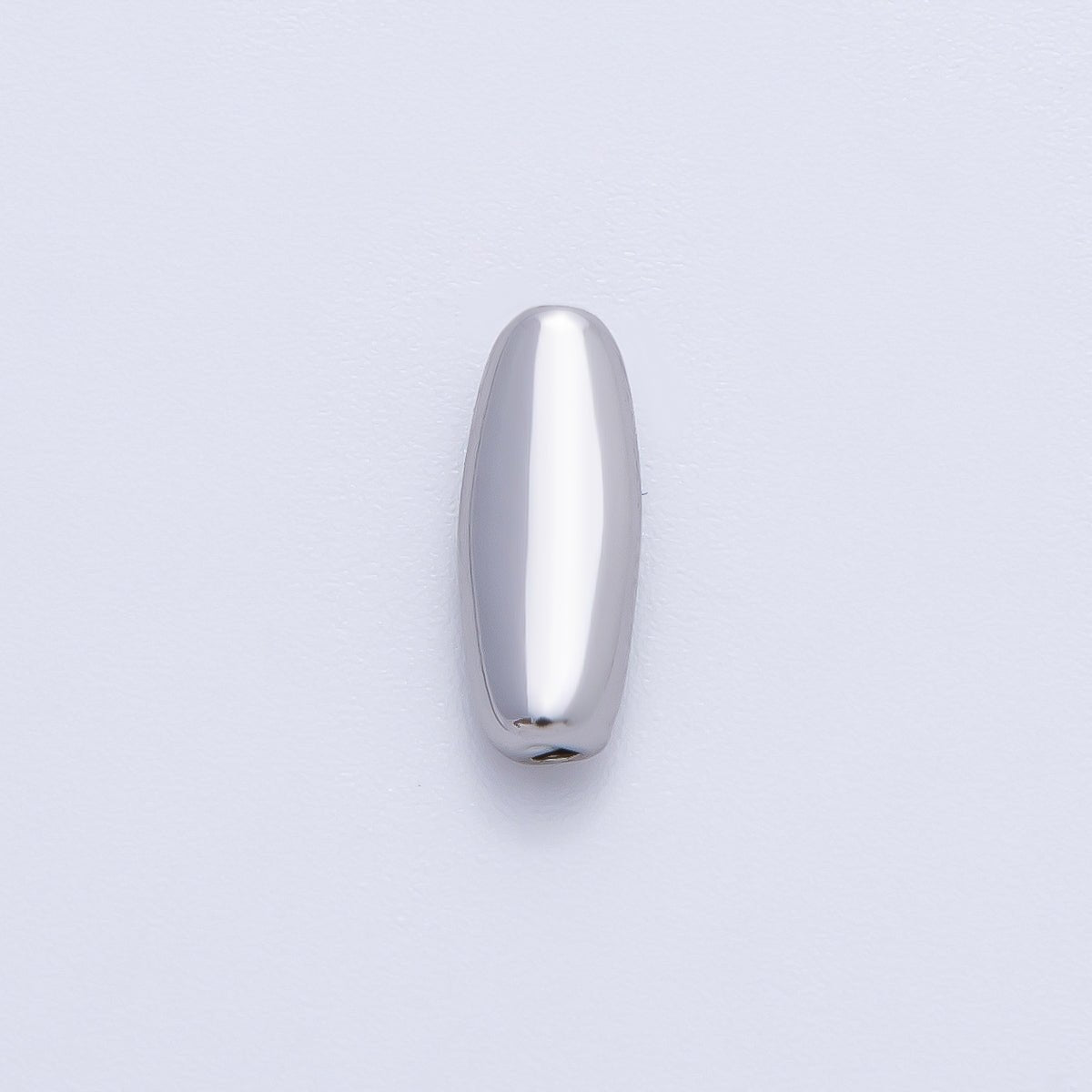 18K Gold Filled 13mm Long Oval Rice - Shaped Spacer Bead in Gold & Silver | B025 - DLUXCA