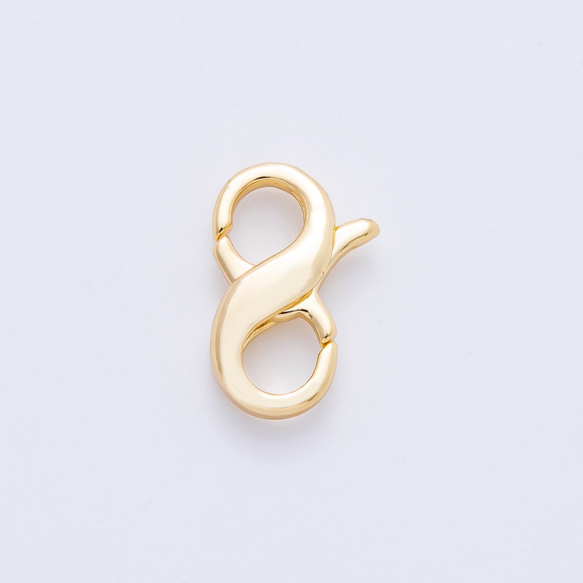 18K Gold Filled 14mm Infinity Double Lobster Clasp Closure Finding | Z1419 - DLUXCA
