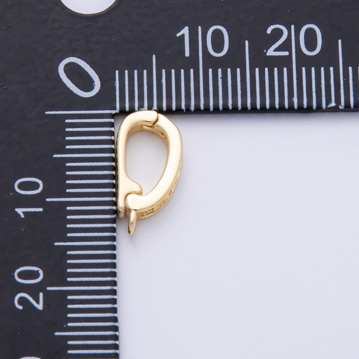 18K Gold Filled 14mm Push Gate Oval CZ Minimalist Finding in Gold & Silver | Findings - 400000 - DLUXCA