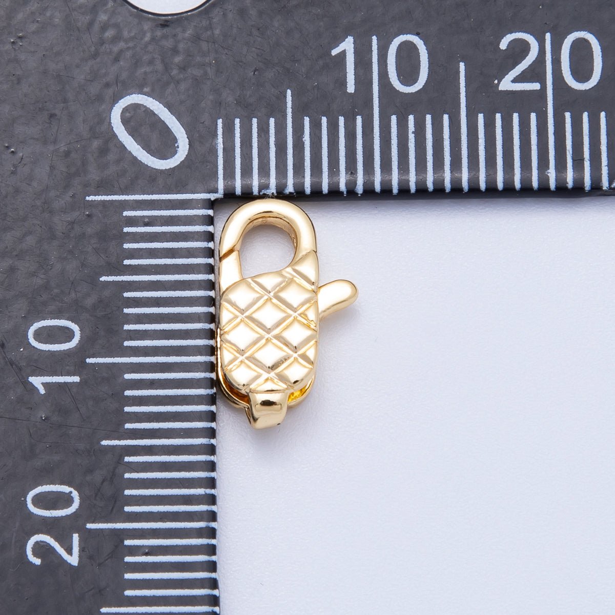 18K Gold Filled 14mm Quilted Lobster Clasp Closure | Findings - 00128 - DLUXCA