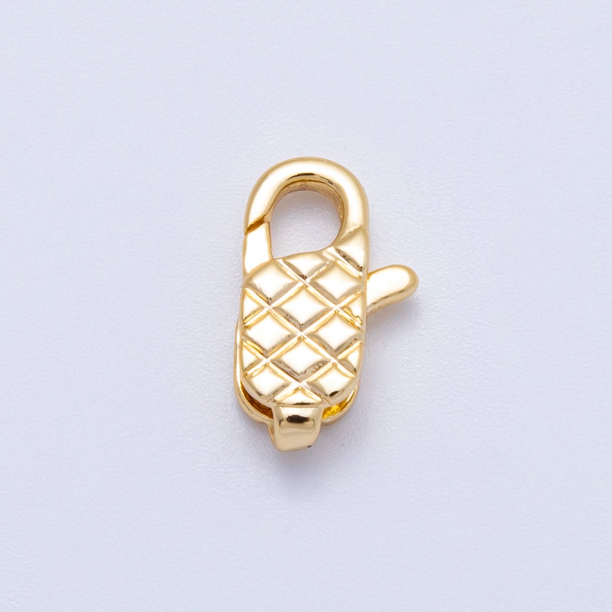18K Gold Filled 14mm Quilted Lobster Clasp Closure | Findings - 00128 - DLUXCA