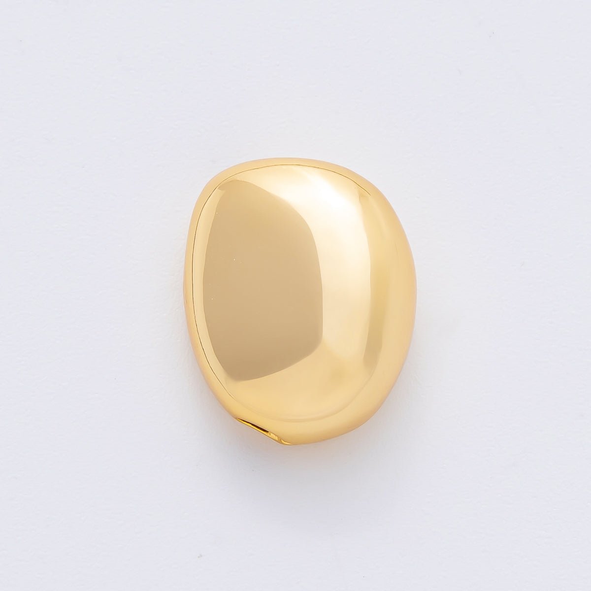 18K Gold Filled 15.5mm Oval Molten Minimalist Bead | AF1047 - DLUXCA