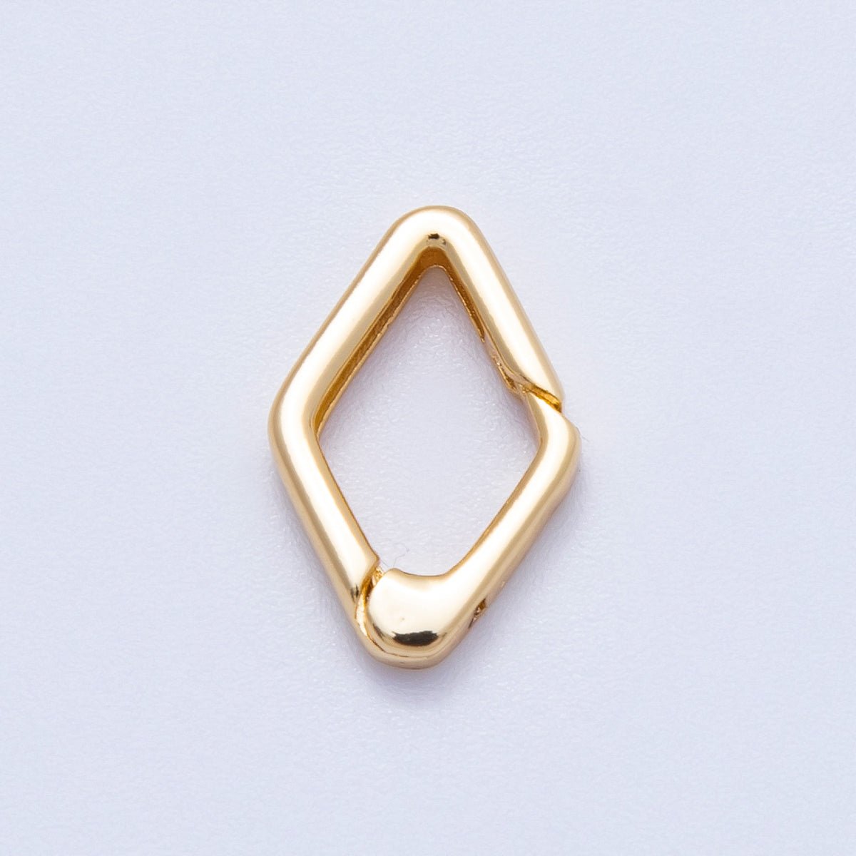 18K Gold Filled 15mm Rhombus Minimalist Push Gate Closure | Findings - 00123 - DLUXCA