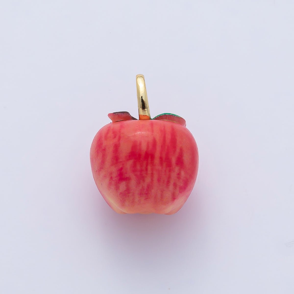 18K Gold Filled 16mm Green, Orange, Red Ceramic Apple Fruit Charm | AF1439 AF1440 - DLUXCA
