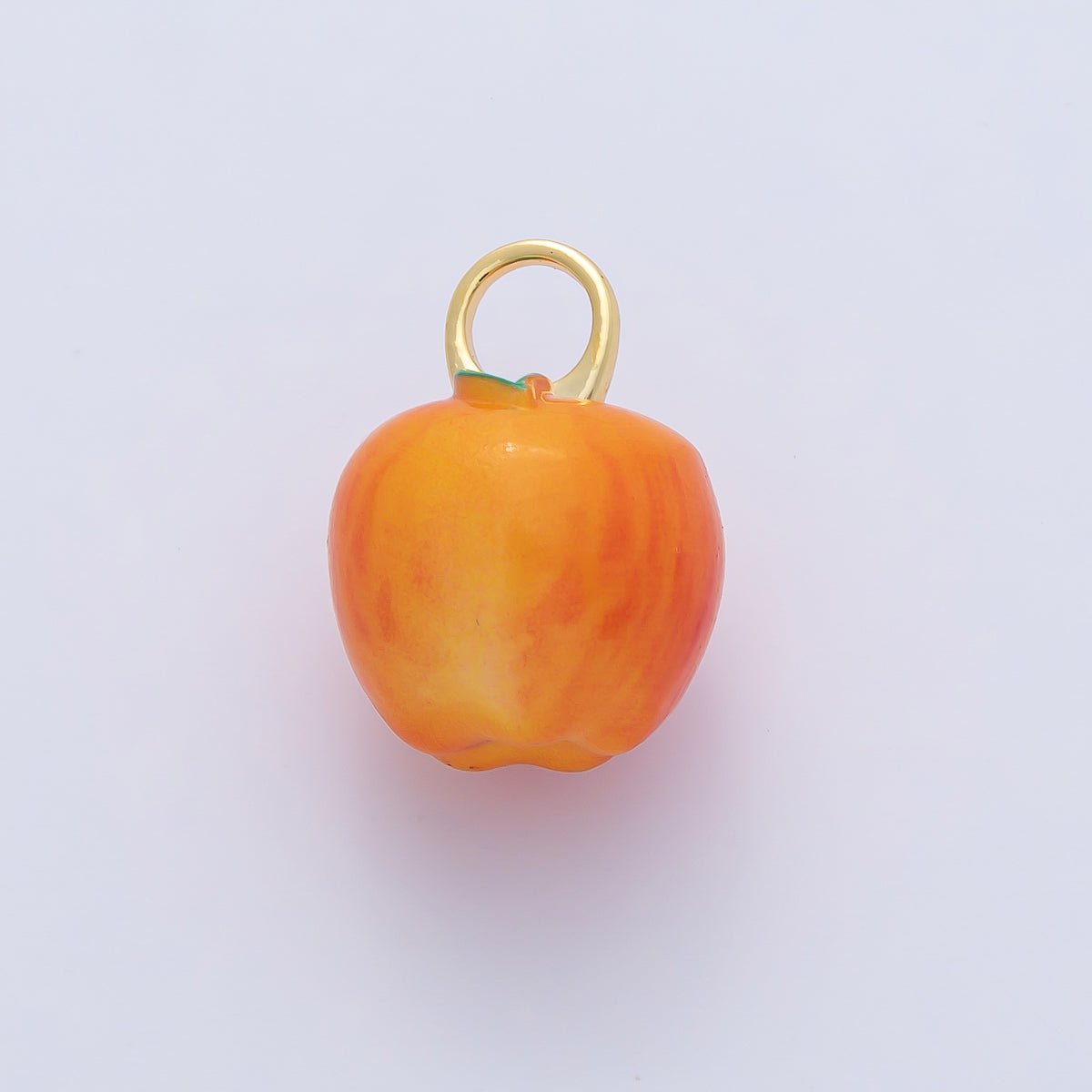 18K Gold Filled 16mm Green, Orange, Red Ceramic Apple Fruit Charm | AF1439 AF1440 - DLUXCA
