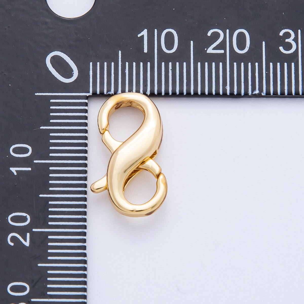 18K Gold Filled 16mm Infinity Double Thick Lobster Clasp Closure Finding | Z1420 - DLUXCA