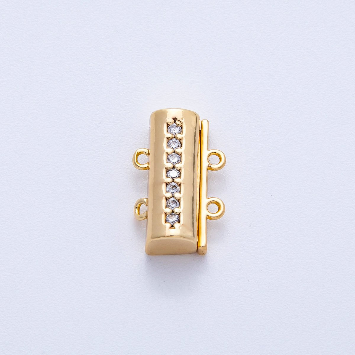 18K Gold Filled 16mm Micro Paved CZ Detangler Finding in Gold & Silver | Findings - 00079 Findings - 00080 - DLUXCA