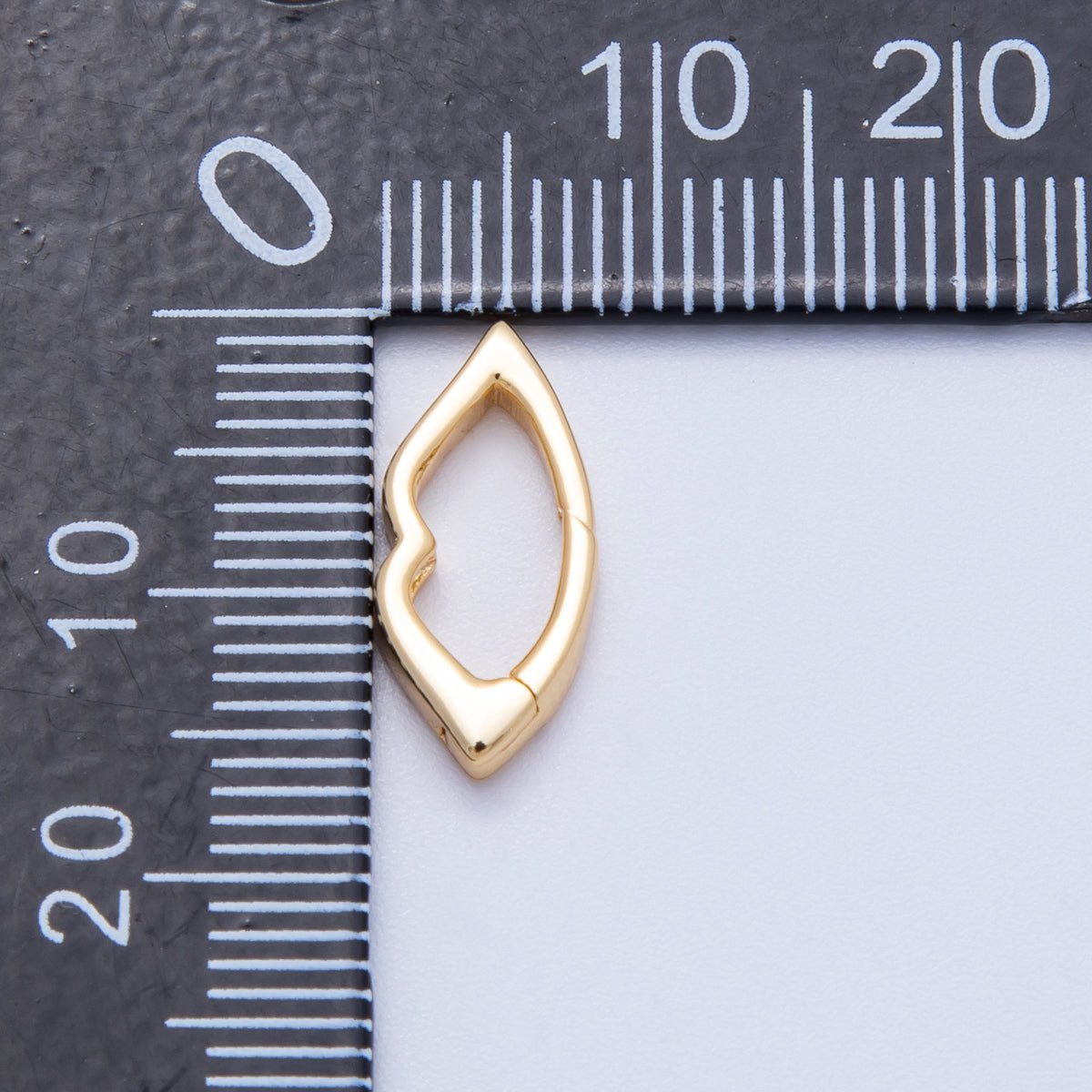 18K Gold Filled 16mm Minimalist Geometric Lips Push Gate Findings | Findings - 00119 - DLUXCA