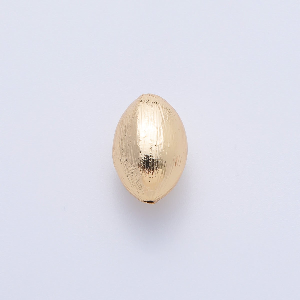 18K Gold Filled 16mm Minimalist Oval Nut - Shaped Spacer Bead | B848 - DLUXCA