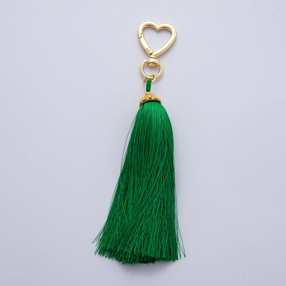 18K Gold Filled 170mm Blue, Black, Red Silky Thread Tassel Charm Keychain Accessories | WB - 00213 ~ WB - 00219 - DLUXCA