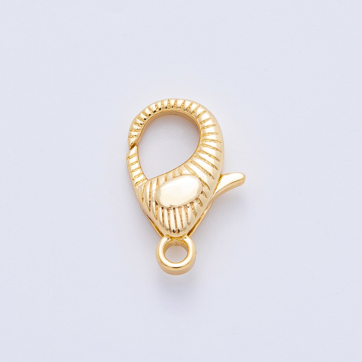 18K Gold Filled 17mm Sunburst Lobster Clasp Open Loop Closure Finding | Z1416 - DLUXCA