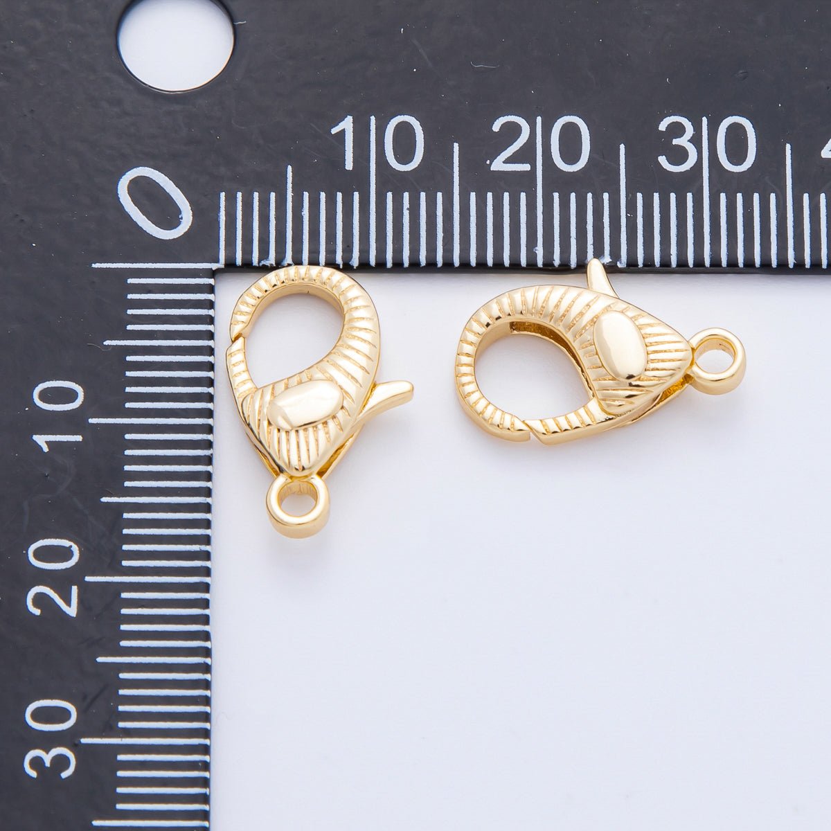 18K Gold Filled 17mm Sunburst Lobster Clasp Open Loop Closure Finding | Z1416 - DLUXCA