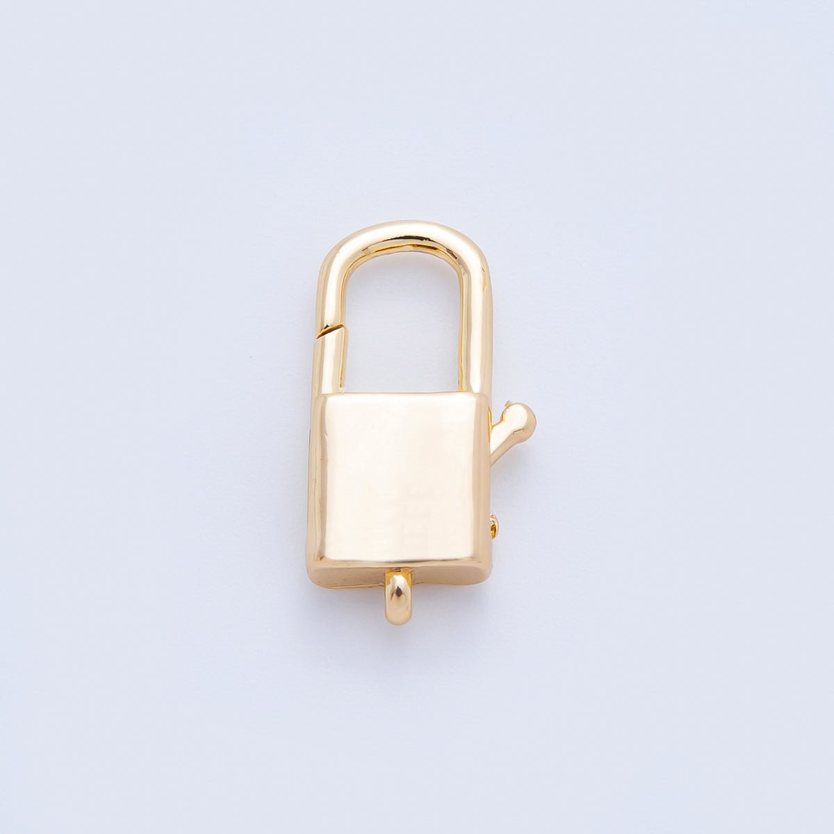 18K Gold Filled 18mm Padlock Lobster Clasp Charm Open Loop Finding | Z1417 - DLUXCA