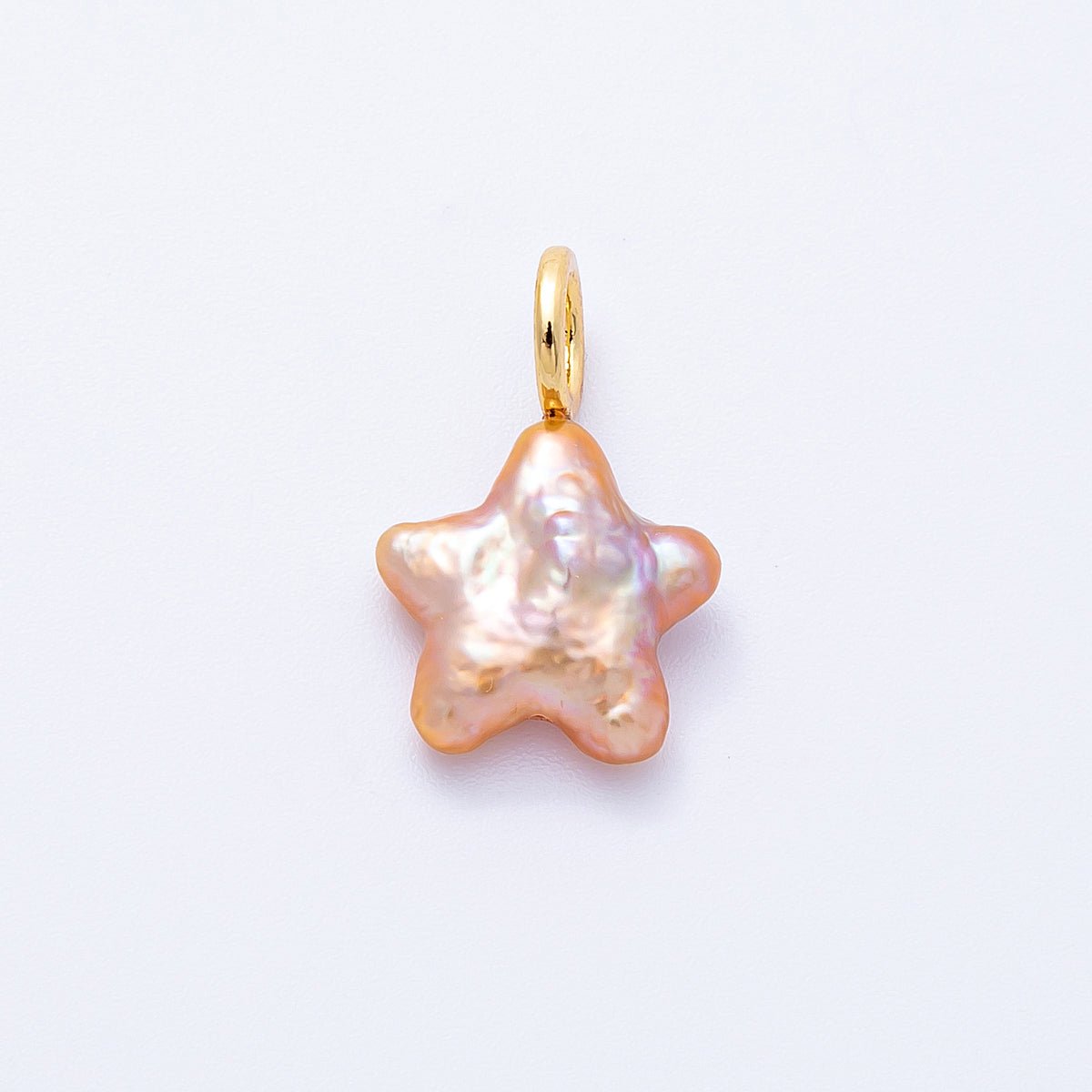 18K Gold Filled 18mm Purple, Pink, White Celestial Star Freshwater Pearl Pendant | Charms - 00431 - 00433 - DLUXCA