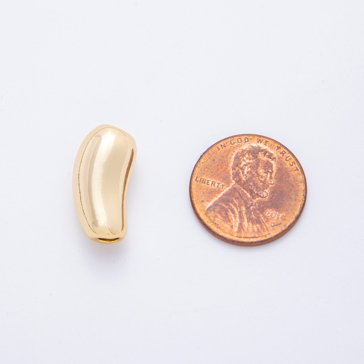 18K Gold Filled 19mm Short Dainty Tube Bead Spacer | AF - A1074 - DLUXCA