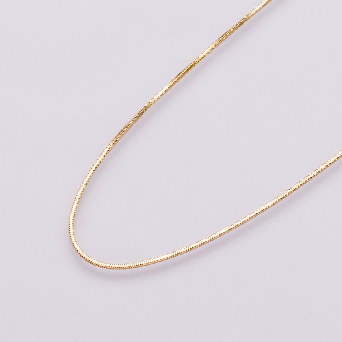 18K Gold Filled 1mm Snake Cocoon Chain 20 Inch Necklace | WA - 04038 - DLUXCA