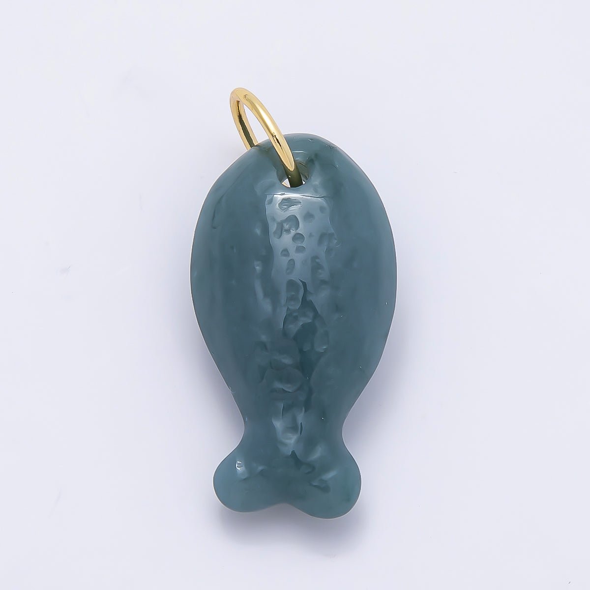 18K Gold Filled 20mm, 30mm, 38mm, 49mm Textured Aventurine Gemstone Animal Charm | Charms-01388 ~ Charms-01391 - DLUXCA