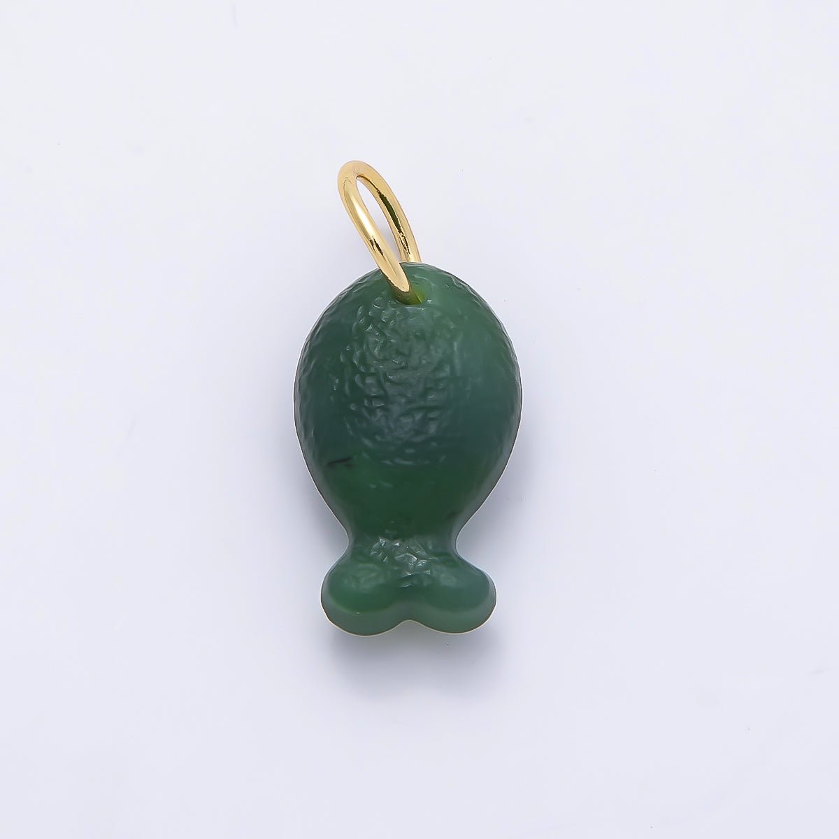 18K Gold Filled 20mm, 30mm, 38mm, 49mm Textured Aventurine Gemstone Animal Charm | Charms-01388 ~ Charms-01391 - DLUXCA