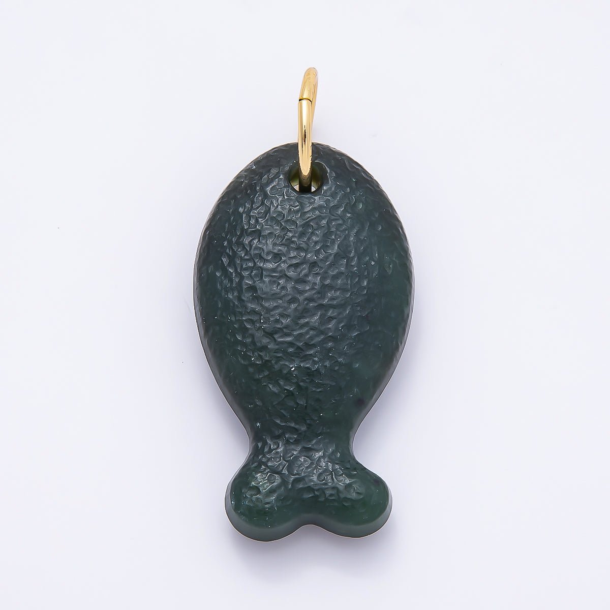 18K Gold Filled 20mm, 30mm, 38mm, 49mm Textured Aventurine Gemstone Animal Charm | Charms-01388 ~ Charms-01391 - DLUXCA