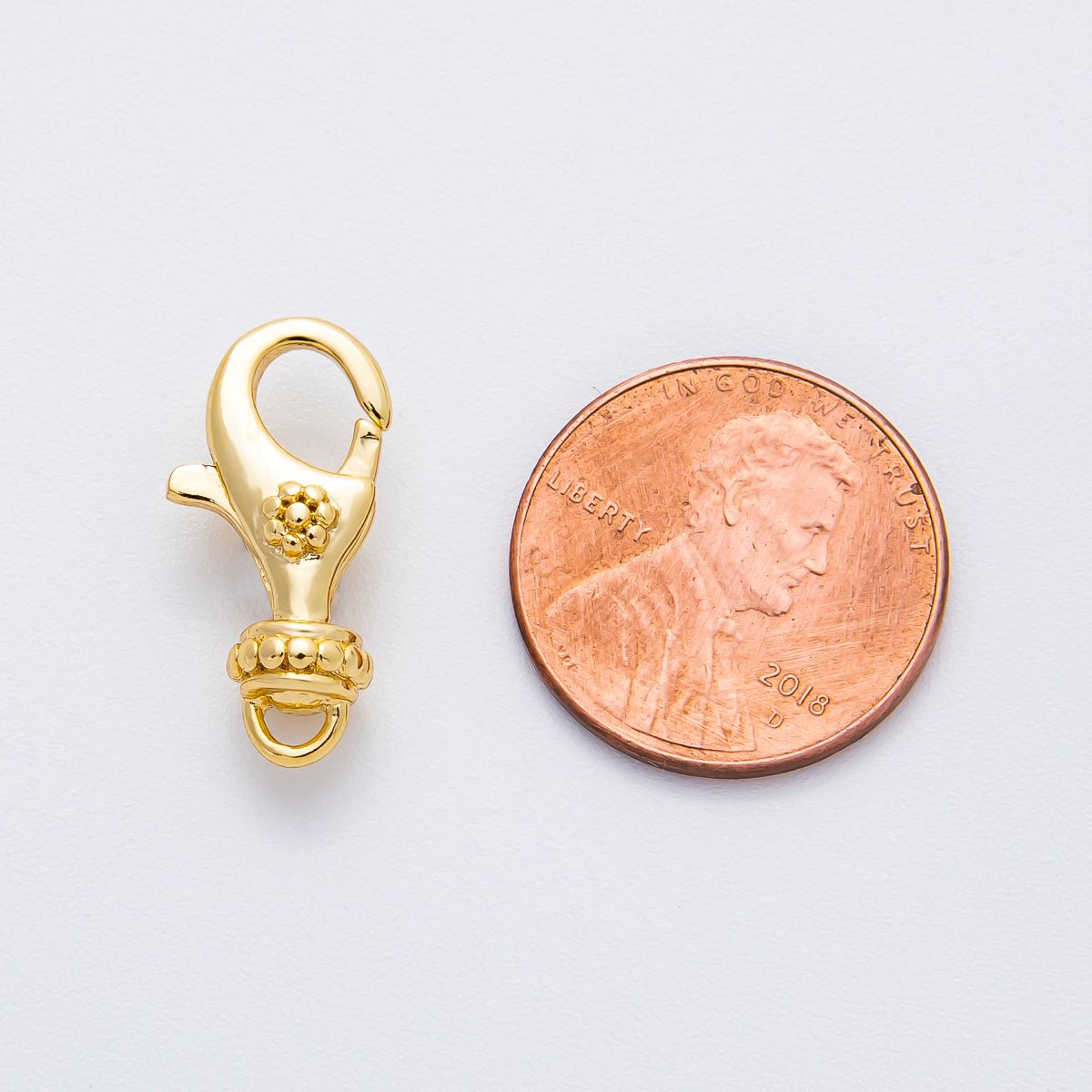 18K Gold Filled 20mm Dainty Flower Lobster Clasp Charm Finding | Z1373 - DLUXCA