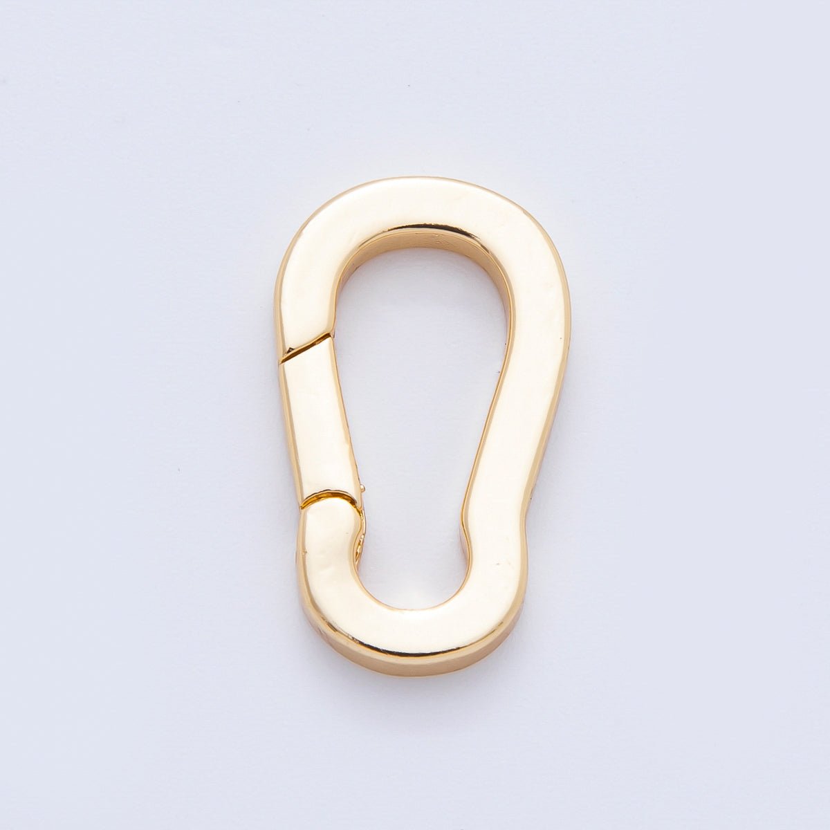 18K Gold Filled 20mm Oval Carabiner Push Gate Clasp Charm Finding | Z1378 - DLUXCA