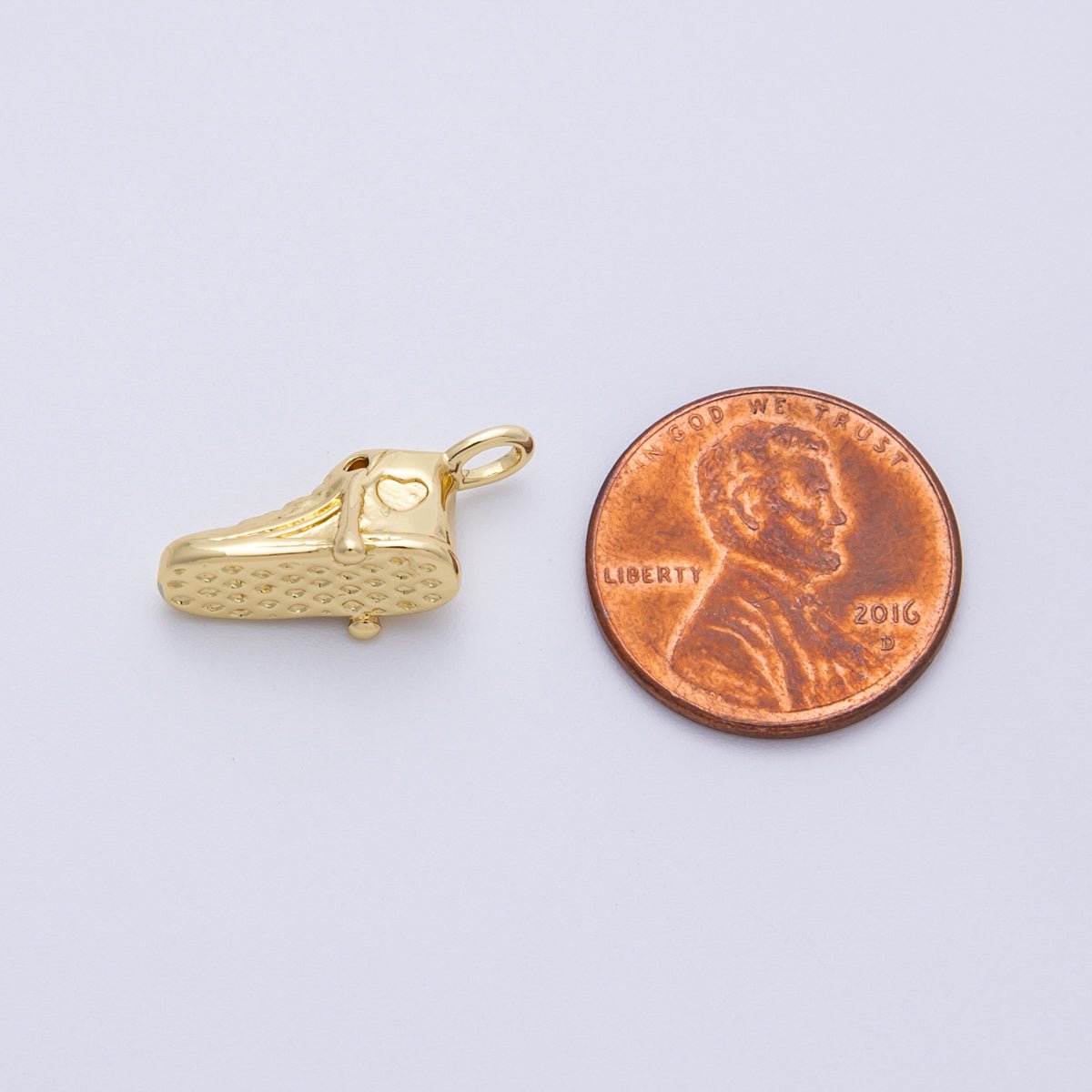 18K Gold Filled 20mm Sneakers Shoe 3D Multidimensional Charm | Charms - 00094 - DLUXCA