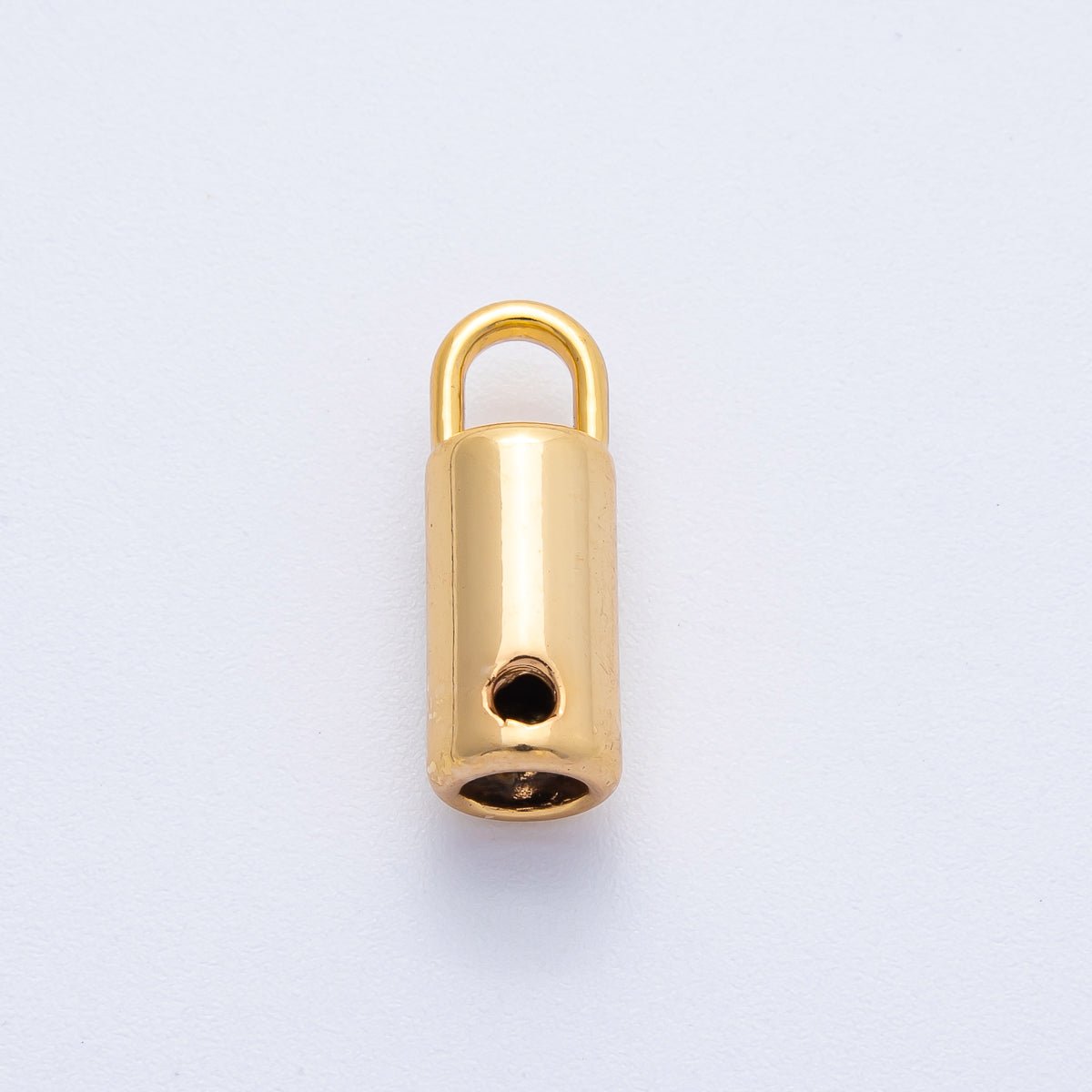18K Gold Filled 21mm Minimalist Tube Cylinder End Cap Finding | Z1671 - DLUXCA