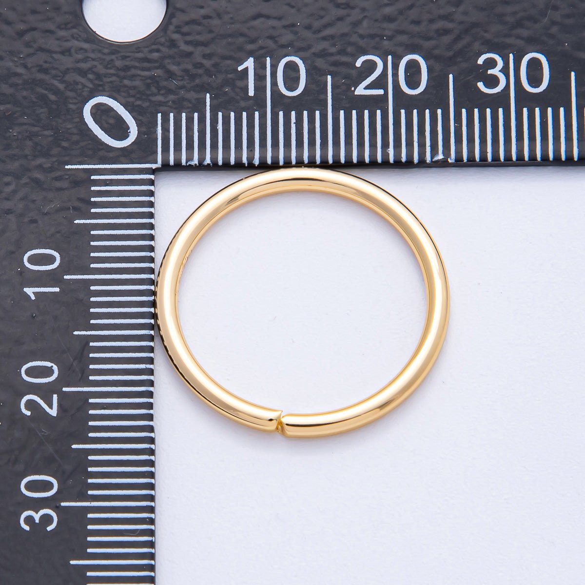 18K Gold Filled 22mm, 23mm, 24mm Open Round Jump Ring Finding | Z1606 - Z1608 - DLUXCA