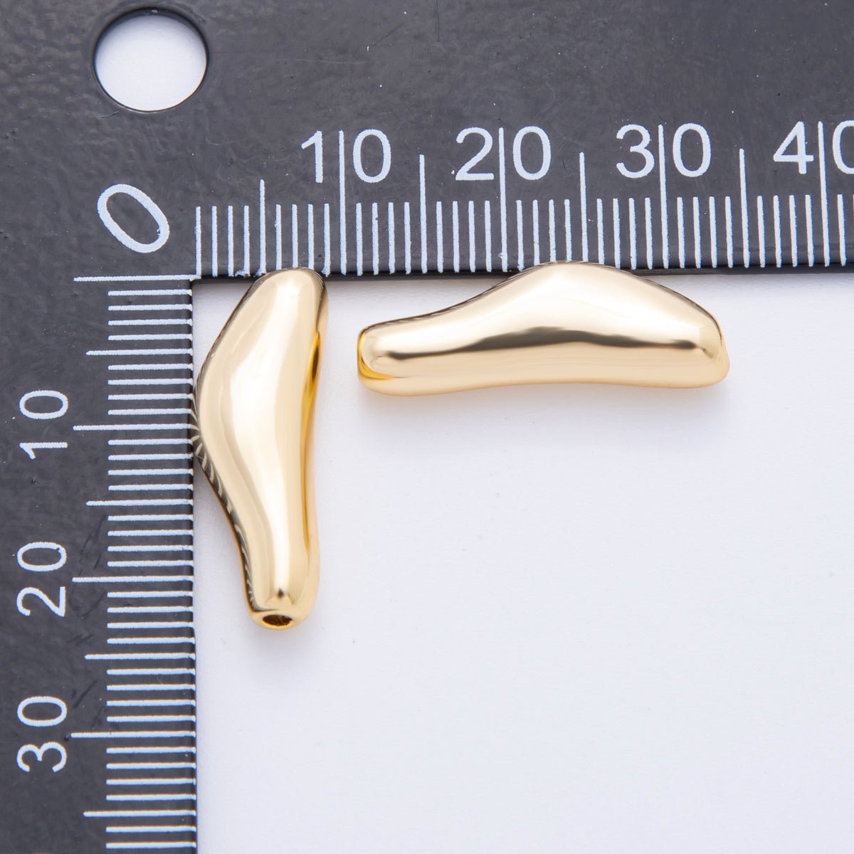 18K Gold Filled 23mm Irregular Tube Bead Spacer | AF - A1073 - DLUXCA