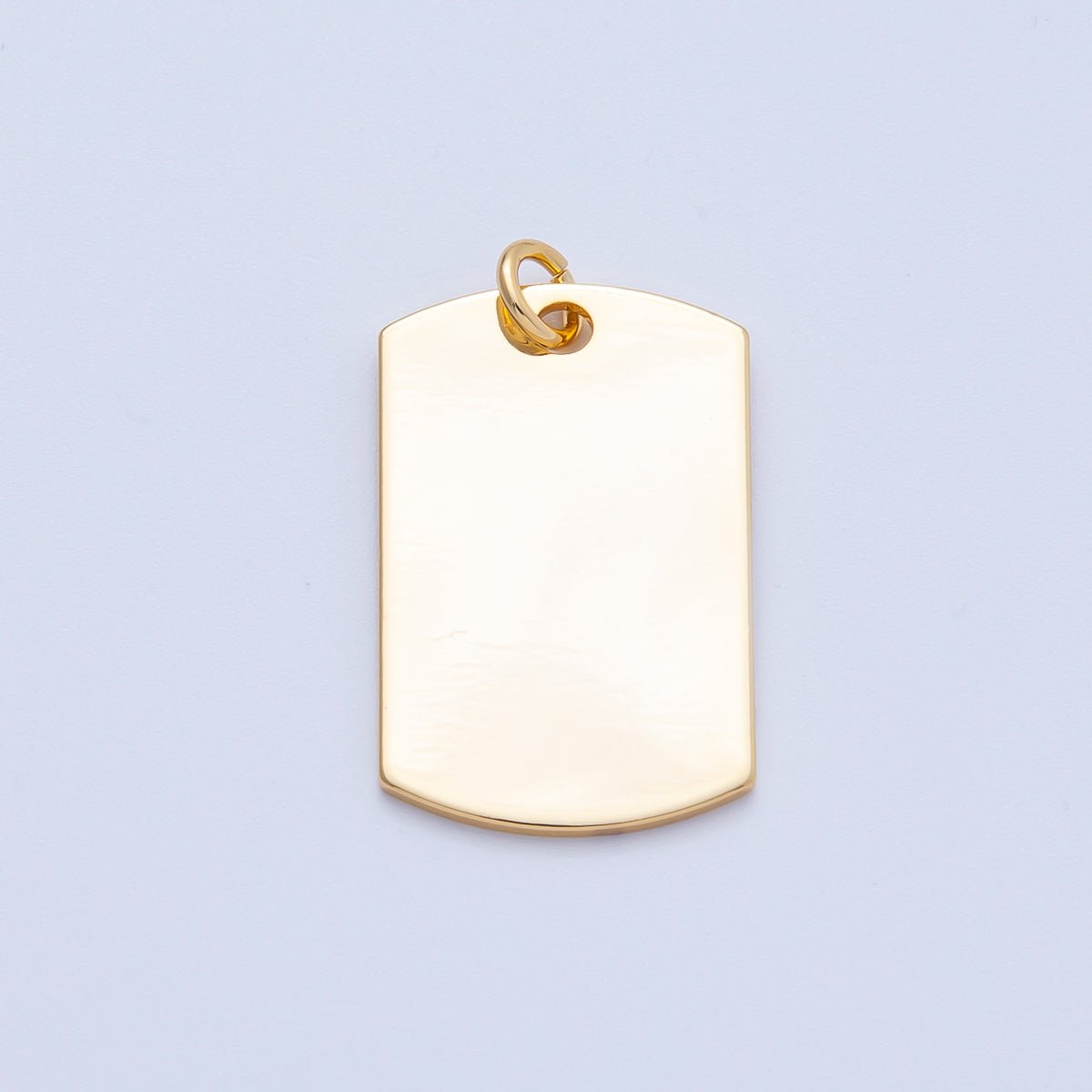 18K Gold Filled 25mm Minimalist Military Dog Bar Tag Charm | Charms - 00056 - DLUXCA
