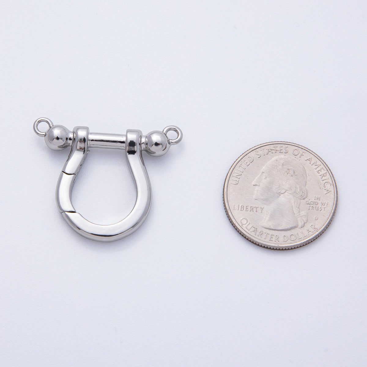 18K Gold Filled 26.5mm Anchor Shackle Push Clasps Finding in Gold & Silver | Z1651 - DLUXCA