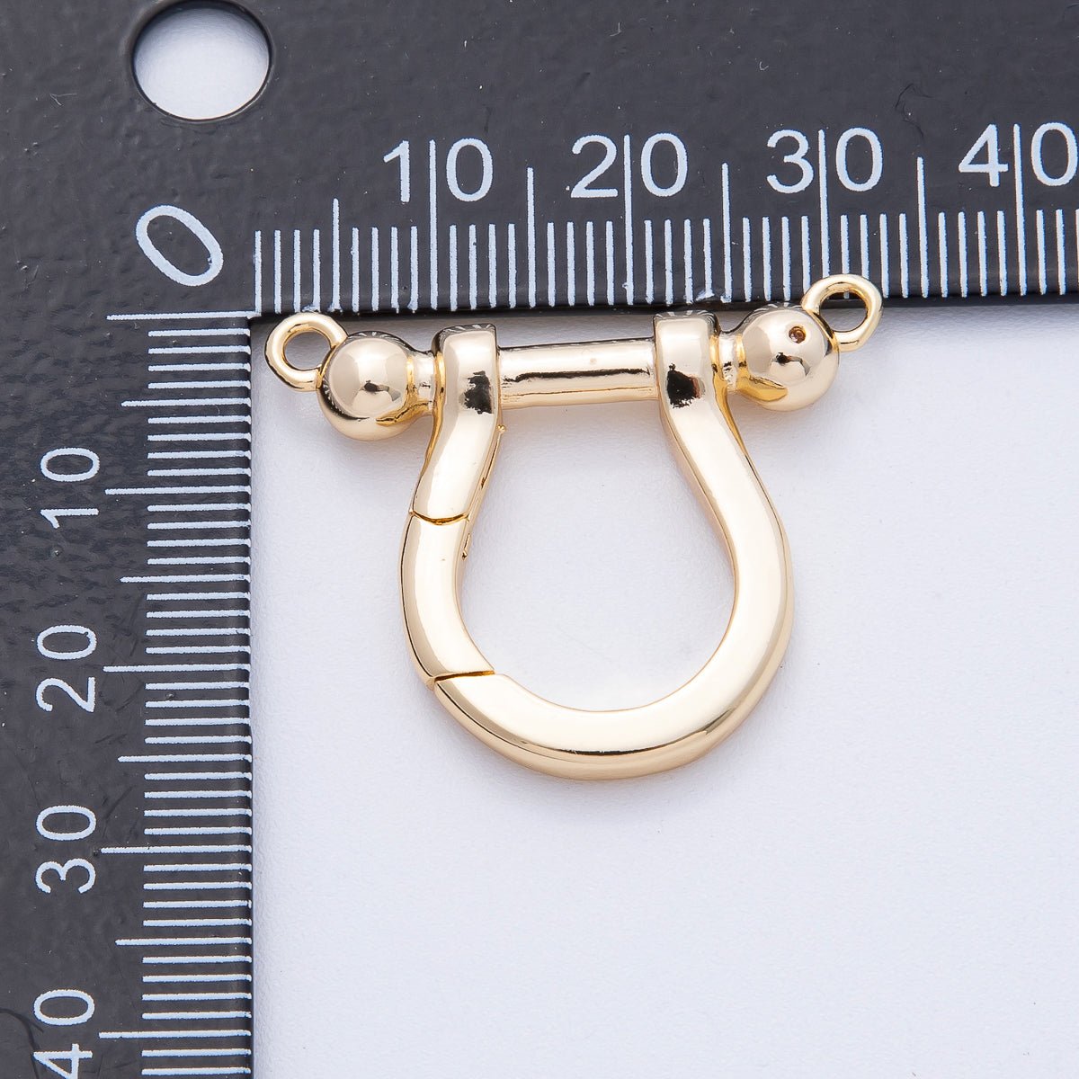 18K Gold Filled 26.5mm Anchor Shackle Push Clasps Finding in Gold & Silver | Z1651 - DLUXCA
